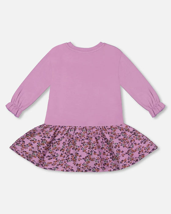 Lilac Mini Flowers Skirted Dress