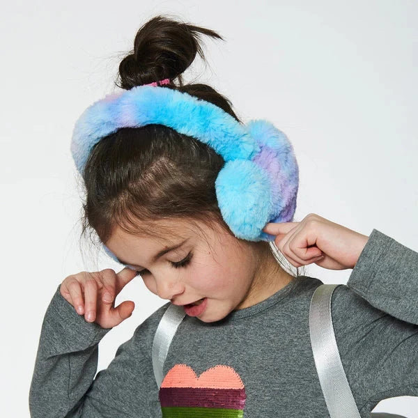 Multi-Color Faux Fur Heart Earmuffs