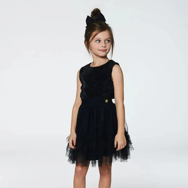 Black Tulle Skirt Sleeveless Dress