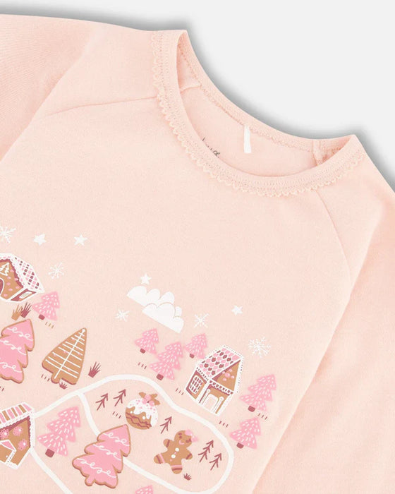 Pink Christmas Cookies Organic Cotton Two Piece Pajamas