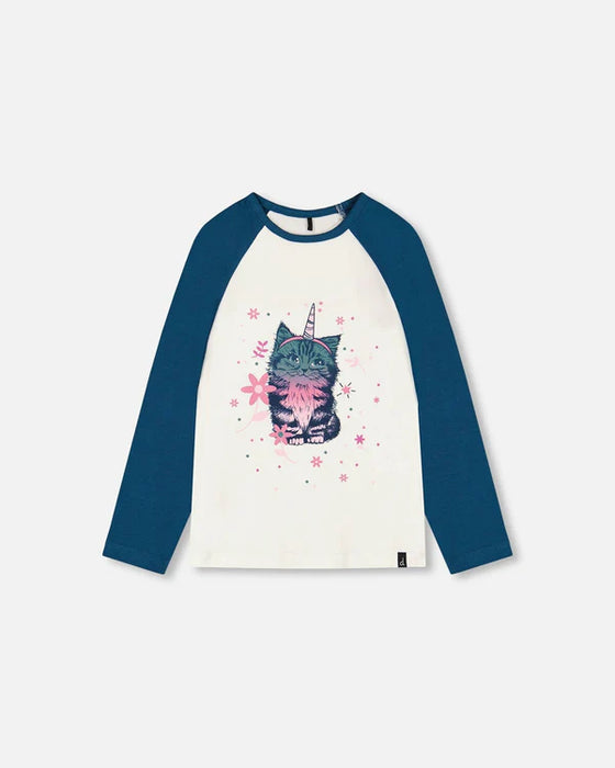 Unicorn Cat Baseball Tee