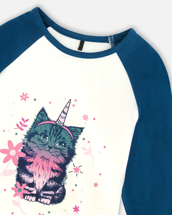 Unicorn Cat Baseball Tee