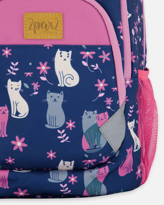 Navy Kittens Toddler Backpack