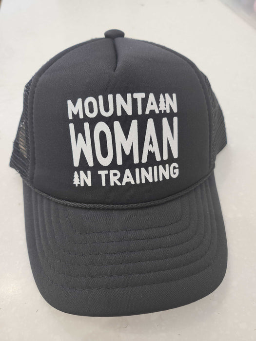 Mountain Woman in Training Trucker Hat: Baby Size | Hunt Montana