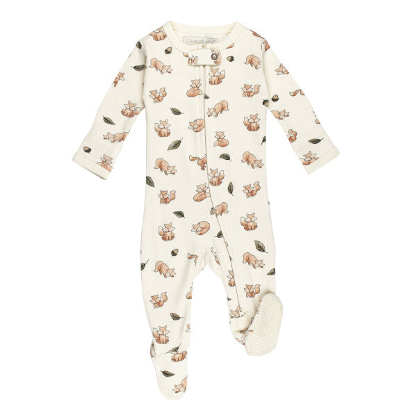 Foxy Organic 2-Way Zipper Footies