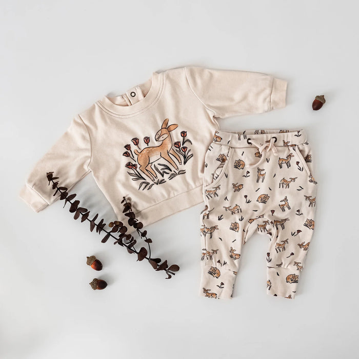 Doe-A-Deer Organic Sweatshirt & Jogger Set