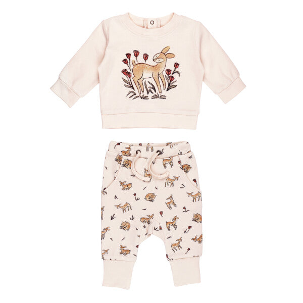 Doe-A-Deer Organic Sweatshirt & Jogger Set