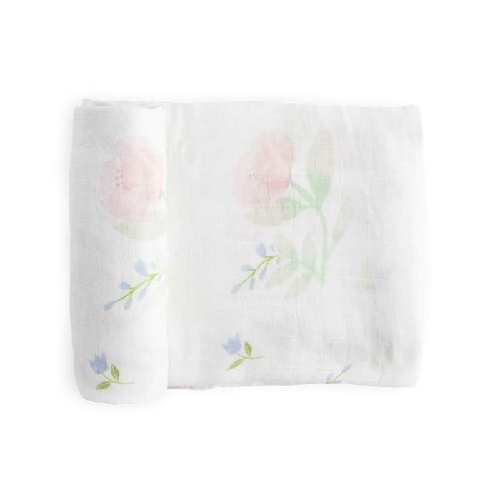 Pink Peony Deluxe Muslin Swaddle Blanket