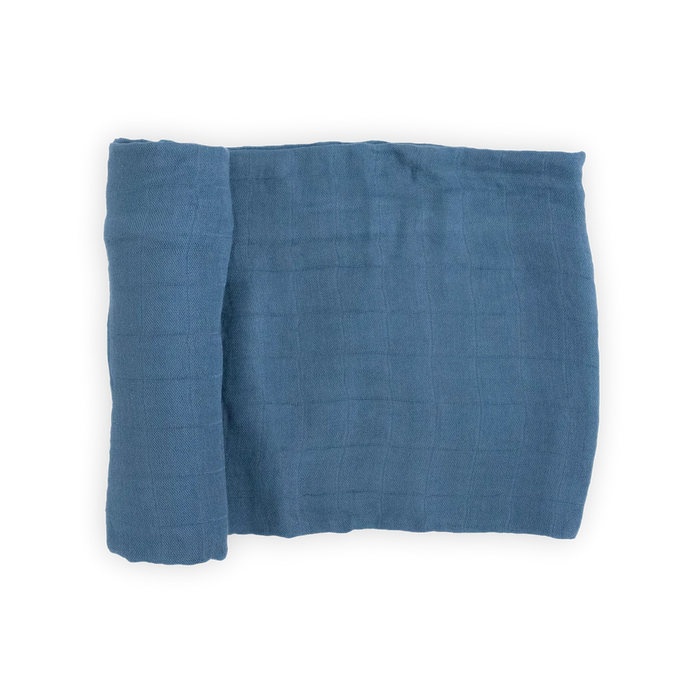 Dusk Blue Deluxe Muslin Swaddle Blanket