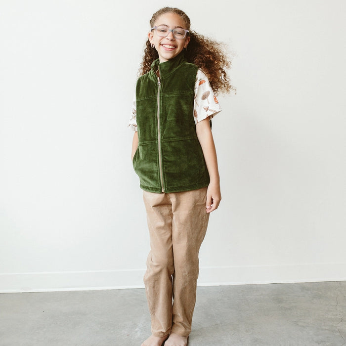 Spruce Sherpa & Corduroy Reversible Kids Vest