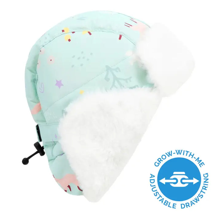 Minty Forest Grow With Me Winter Trapper Hat