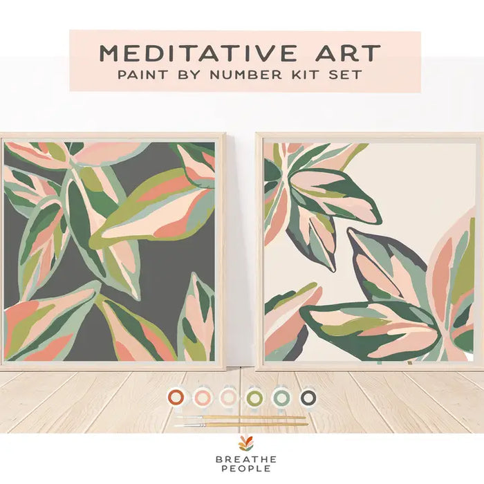 Meditative Art Paint by Number Kit with Easel