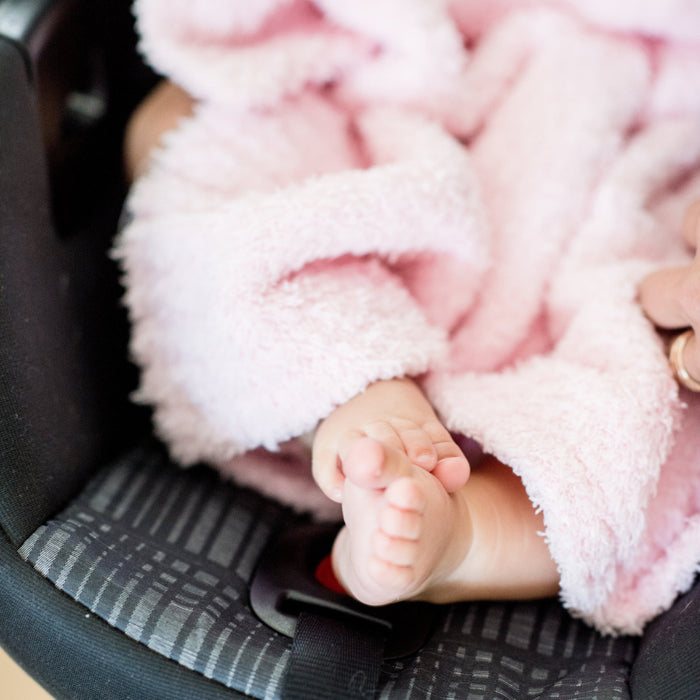 Light Pink Bamboni Mini Blanket