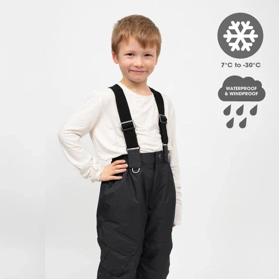 Snowrider Convertible Ski Overalls - Black