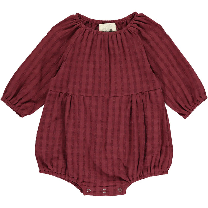 Burgundy Daisy Bubble Romper