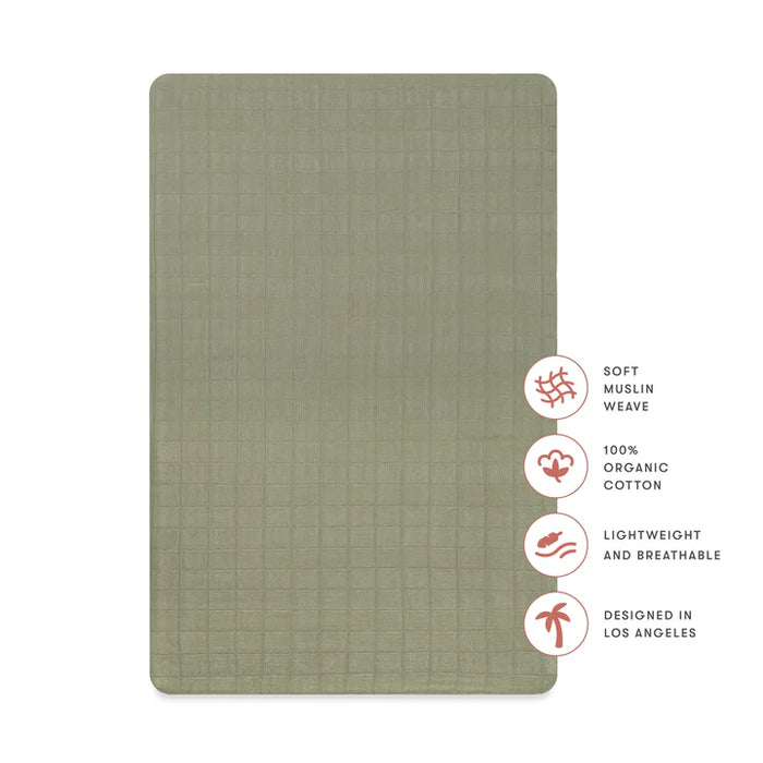 Matcha Organic Muslin Bassinet Sheet