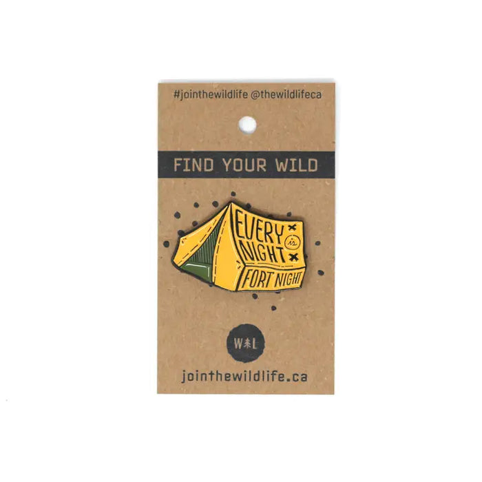 Take Cover Enamel Outdoor Tent Pin