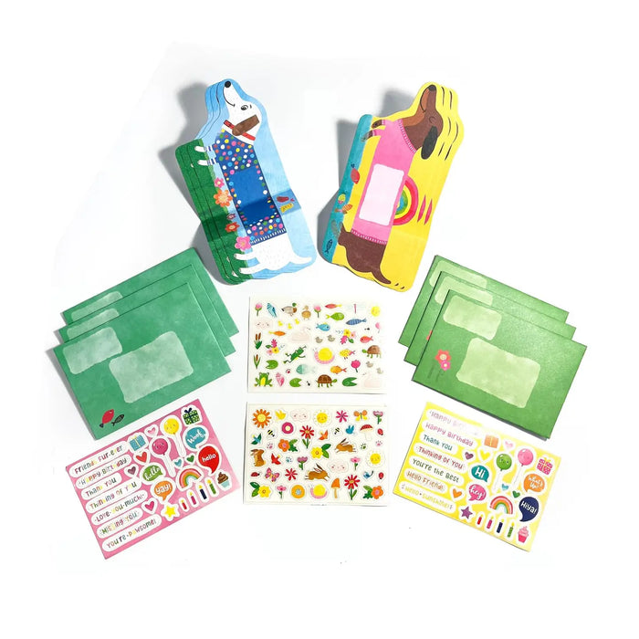 Playful Puppy Tiny Tada! Notecards & Sticker Set