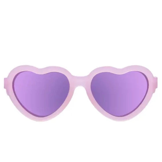 Polarized Heart: Frosted Pink & Purple Mirrored Lens  Sunglasses (3-5)