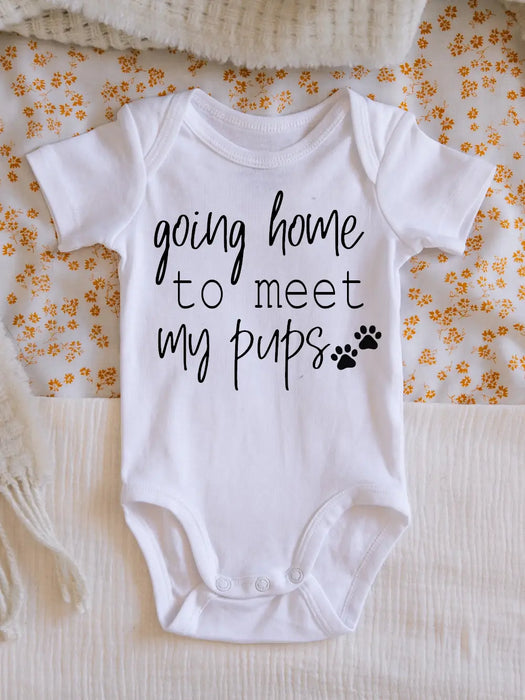 'Going Home To Meet My Pups' Onesie