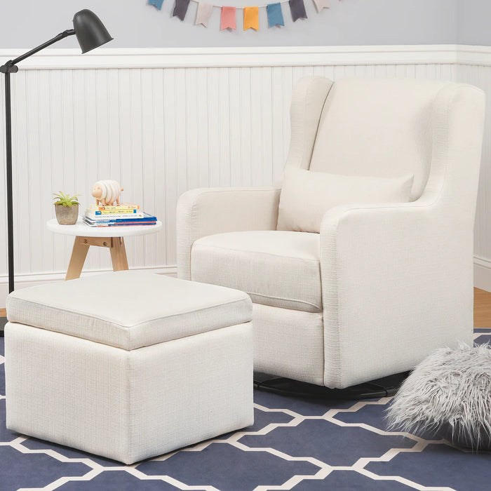 Adrian Swivel Glider with Storage Ottoman | Water Repellent & Stain Resistant Fabric