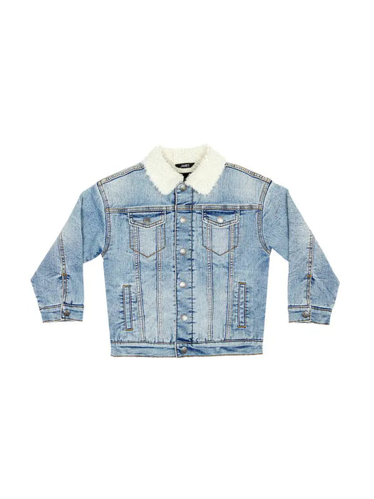 Denim Jacket Lined with Sherpa