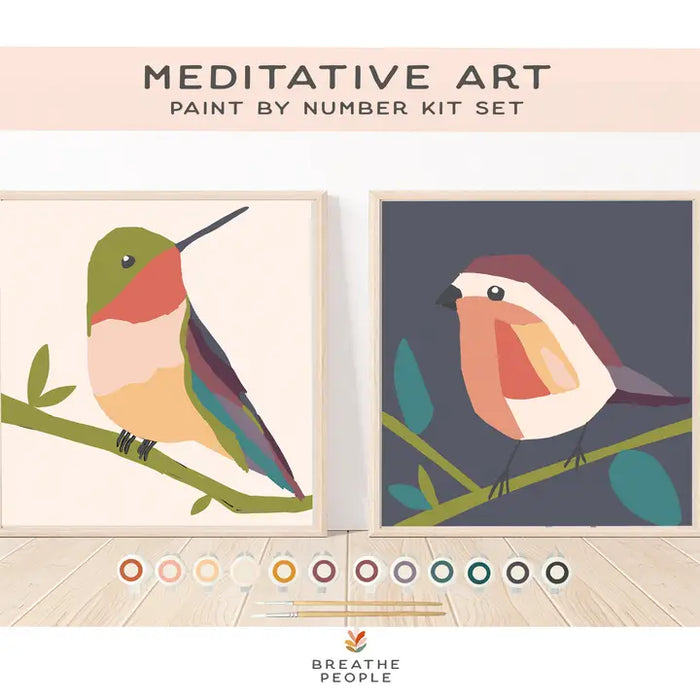 Meditative Art Paint by Number Kit with Easel