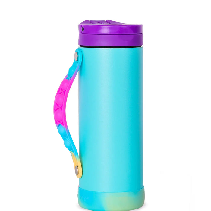 Blue Tie-Dye Iconic Pop Water Bottle - 14 oz