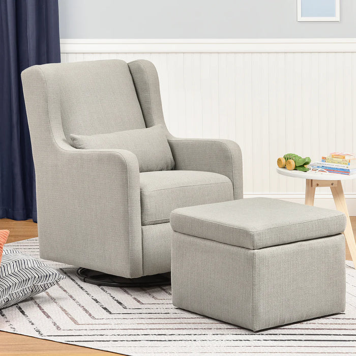 Adrian Swivel Glider with Storage Ottoman | Water Repellent & Stain Resistant Fabric