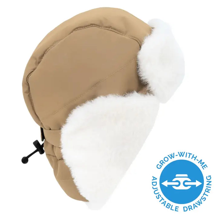 Soft Brown Grow With Me Winter Trapper Hat