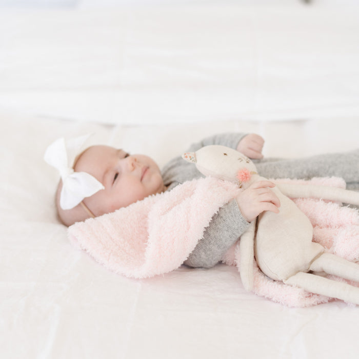 Light Pink Bamboni Mini Blanket