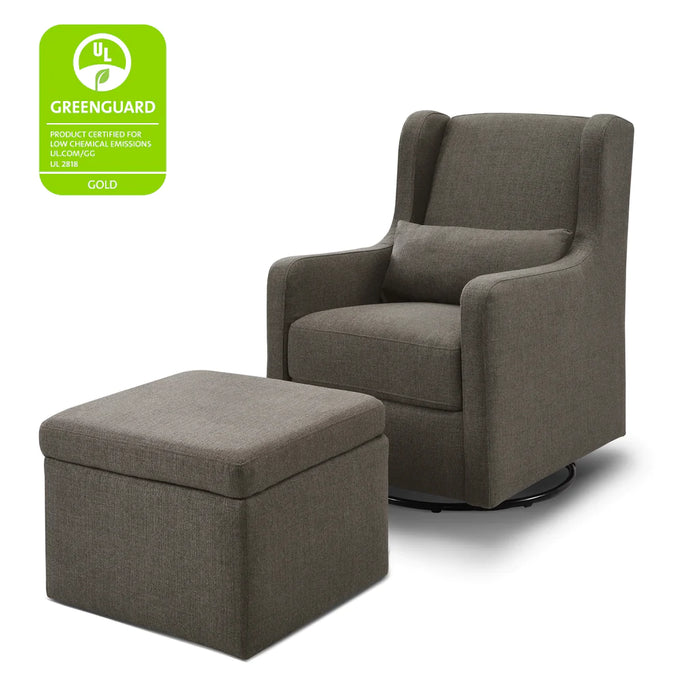 Adrian Swivel Glider with Storage Ottoman | Water Repellent & Stain Resistant Fabric