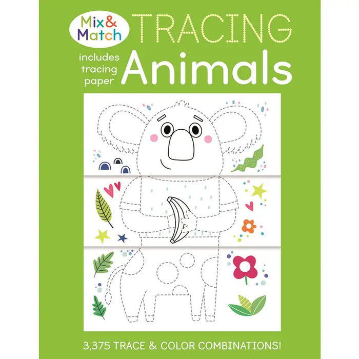 Mix & Match Tracing Animals Activity Book