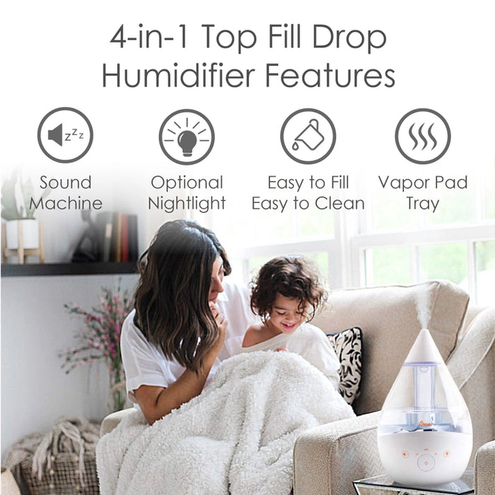 4-in-1 Top Fill Humidifer with Sound Machine & Night Light