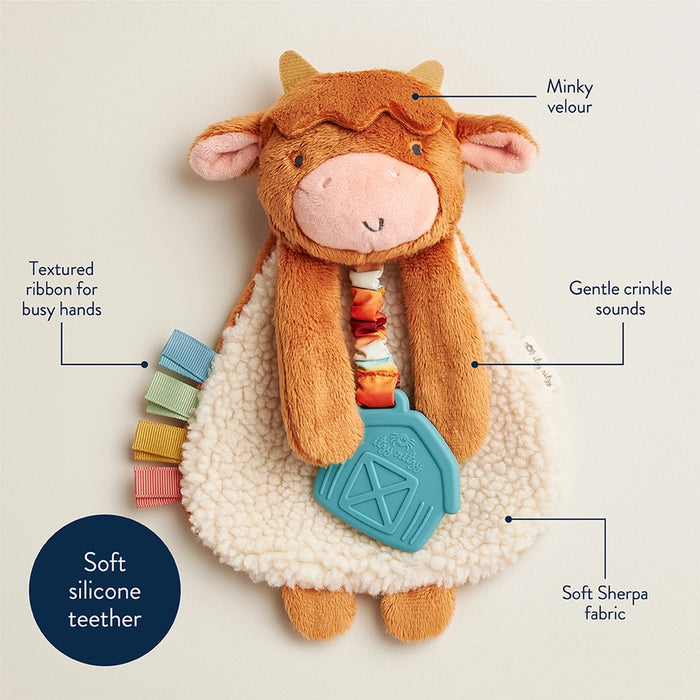 Wyatt the Highland Cow Itzy Lovey Plush with Teether Toy