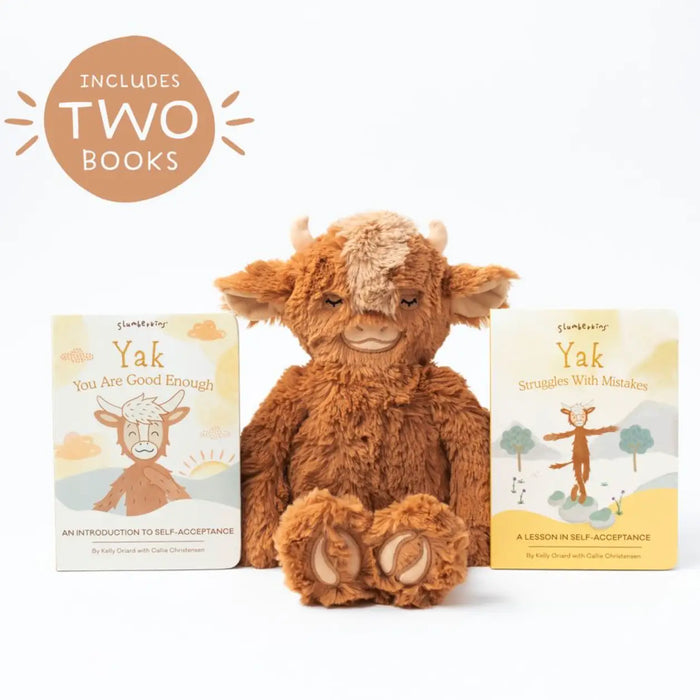 Yak's Self-Acceptance Plush Snuggler Set - with 2 Books