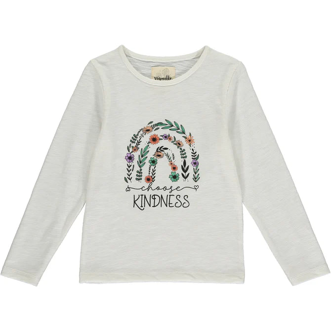 Floral Rainbow Charlie Graphic Long Sleeve Top