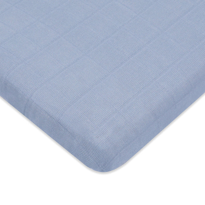 Dewdrop Organic Muslin Bassinet Sheet