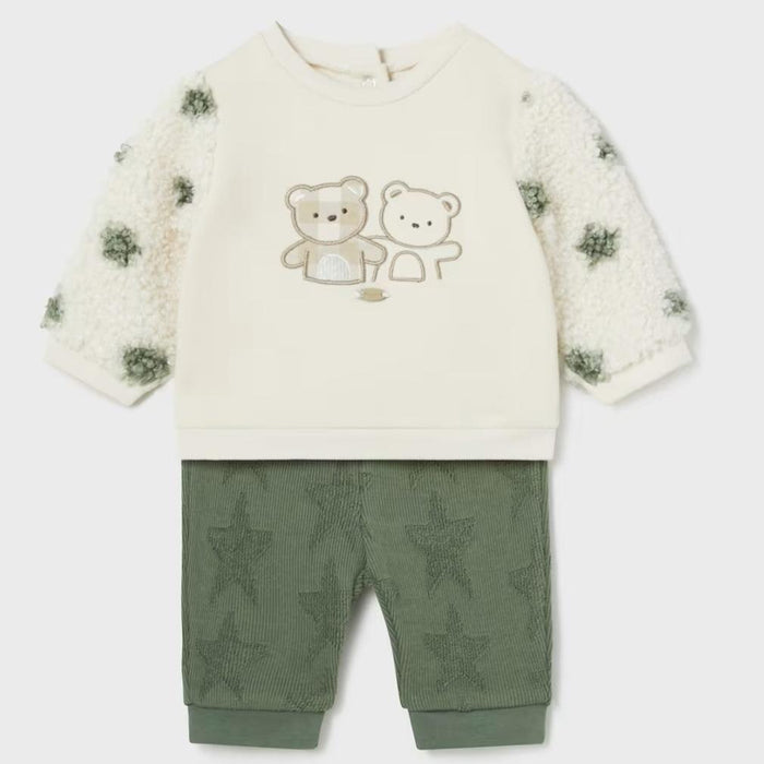 Cream Bear Friends Sweater & Pants Set