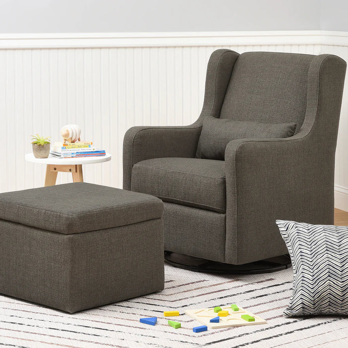 Adrian Swivel Glider with Storage Ottoman | Water Repellent & Stain Resistant Fabric