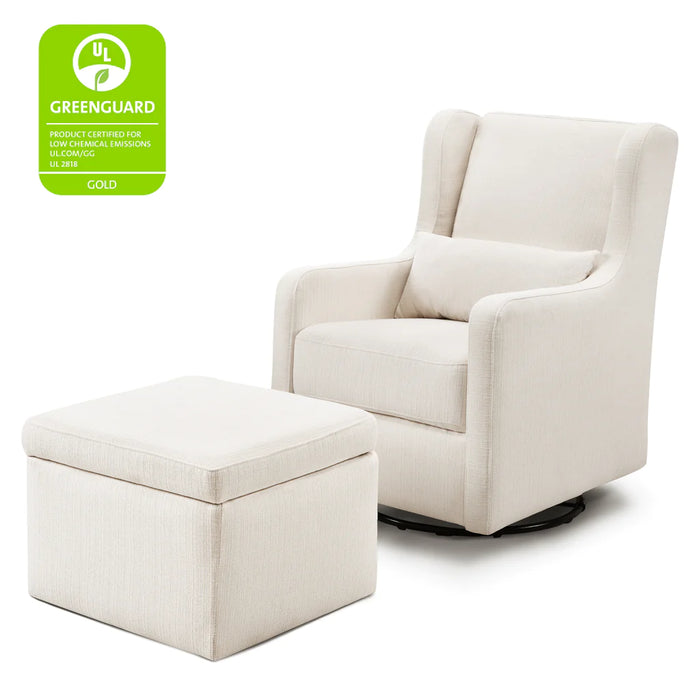 Adrian Swivel Glider with Storage Ottoman | Water Repellent & Stain Resistant Fabric