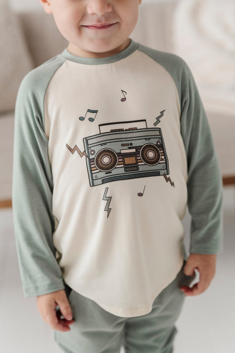 Boombox Long Sleeve Baseball Tee