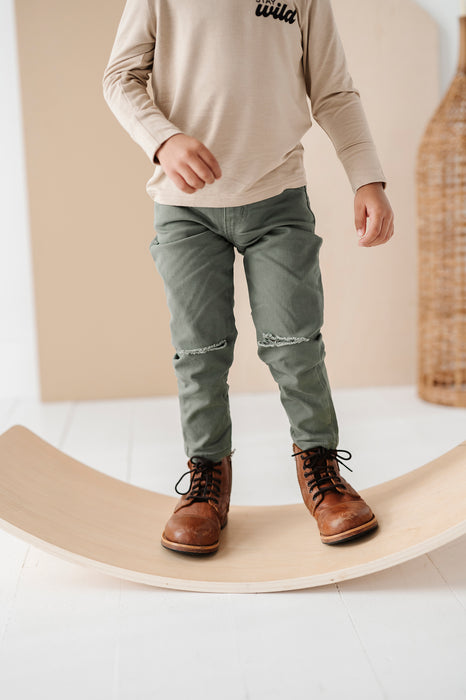 Olive Denim Jeans