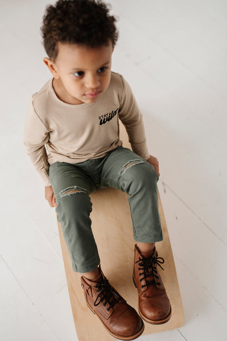 Olive Denim Jeans