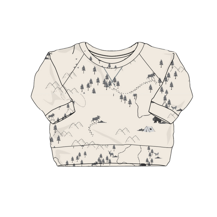 Woodlands Map Raglan Sweater