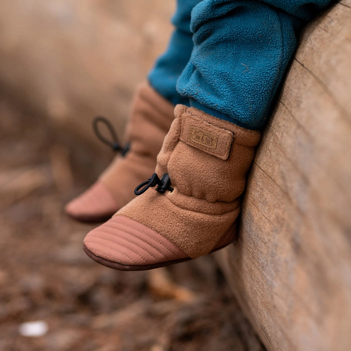 Brown Bear Stay Put Cozy Booties