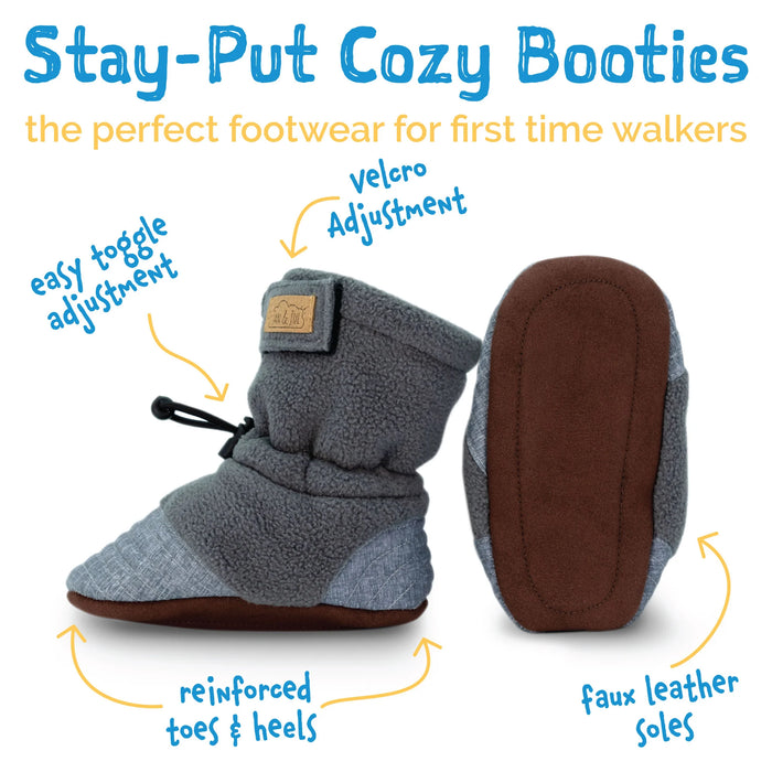 Brown Bear Stay Put Cozy Booties