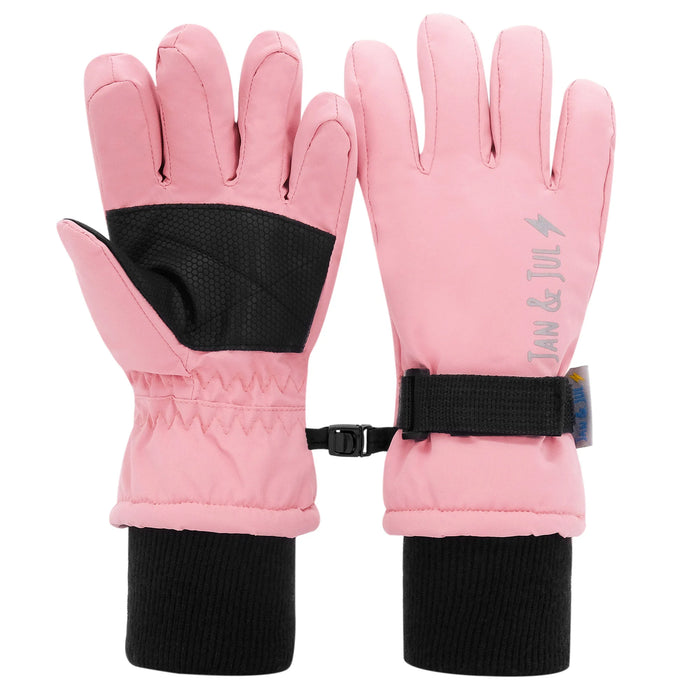 Dusty Pink Toasty-Dry Waterproof Snow Gloves