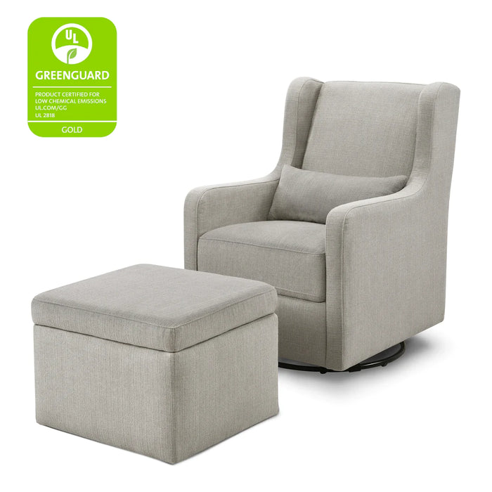 Adrian Swivel Glider with Storage Ottoman | Water Repellent & Stain Resistant Fabric