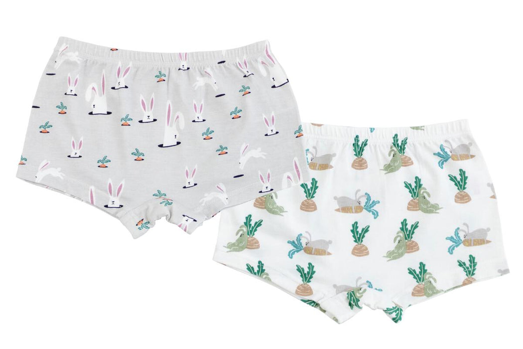 Rabbit Bamboo Girls Boy Short Underwear - 2 Pack